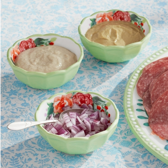 2024 ❤️ New Pioneer Woman Painted Meadow 4-Piece Condiment Set - Picture 8 of 10